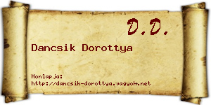 Dancsik Dorottya névjegykártya