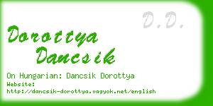 dorottya dancsik business card